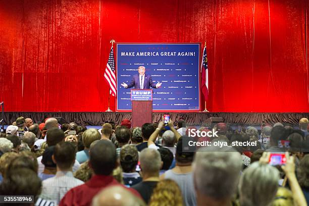 Presidential Candidate For 2016 Elections Donald Trump Stock Photo - Download Image Now