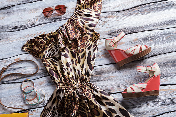 istock Leopard dress and bright bracelets. 535522446