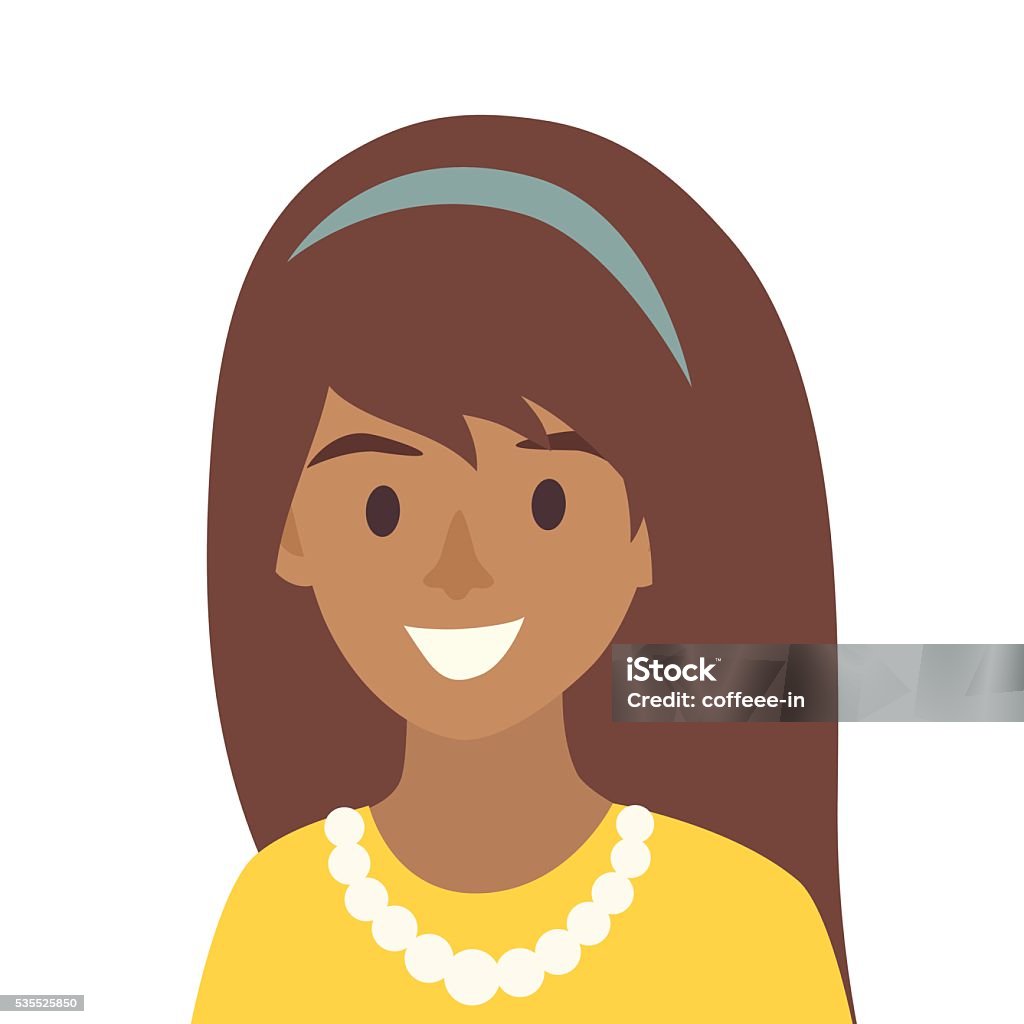 Màu Đen Hạnh Phúc Cô Gái Icon Vector Hình Minh Họa Biểu Tượng Phụ ...