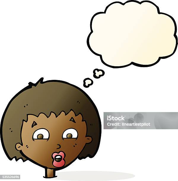 Cartoon Character With Thought Bubble Stock Illustration - Download Image  Now - Cartoon, Characters, Cheerful - iStock