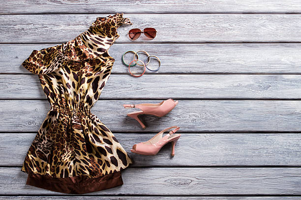 istock Leopard evening dress and heels. 535529380