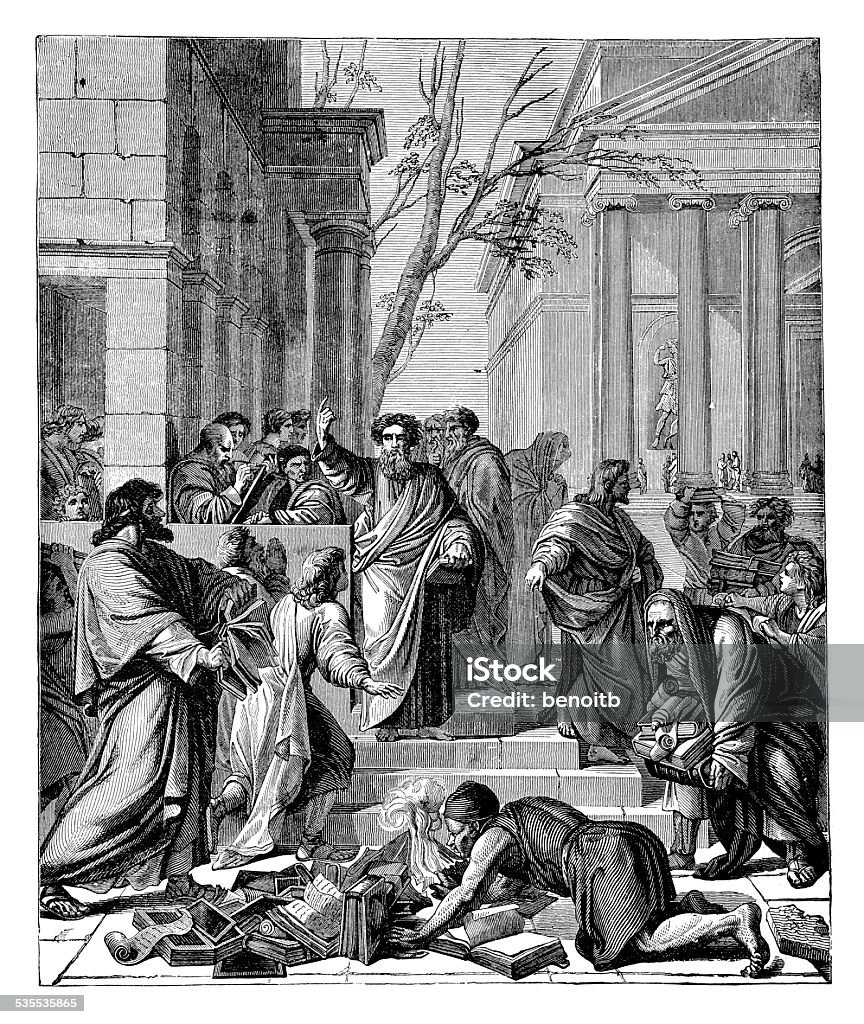 Saint Paul Preaching At Ephesus Apostle - Worshipper stock illustration