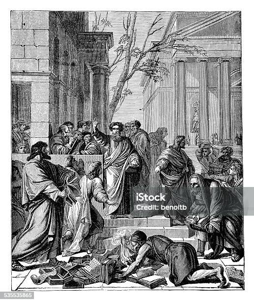 Saint Paul Preaching At Ephesus Stock Illustration - Download Image Now - Apostle - Worshipper, Judaism, Ephesus