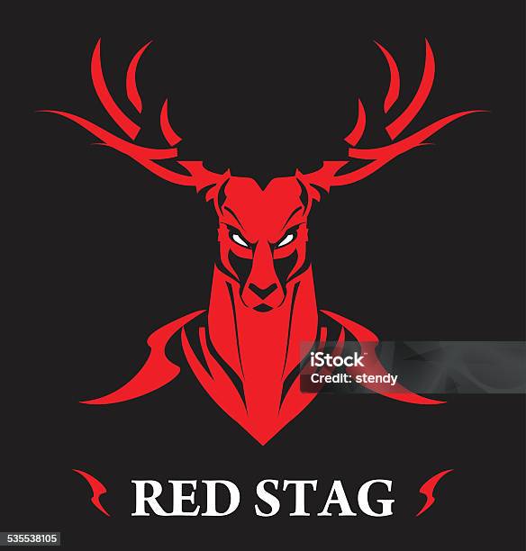 Stag Red Stag Stock Illustration - Download Image Now - Red, Stag, 2015
