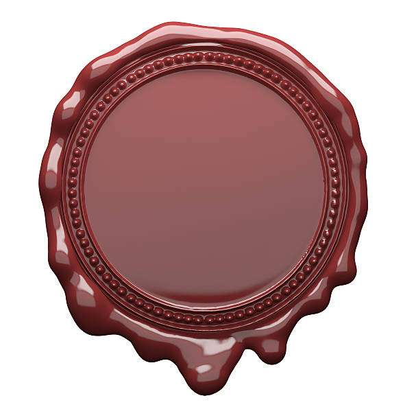 istock Round Brown sealing wax stamp 535538213