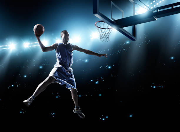istock Basketball player in jump shot 535538435