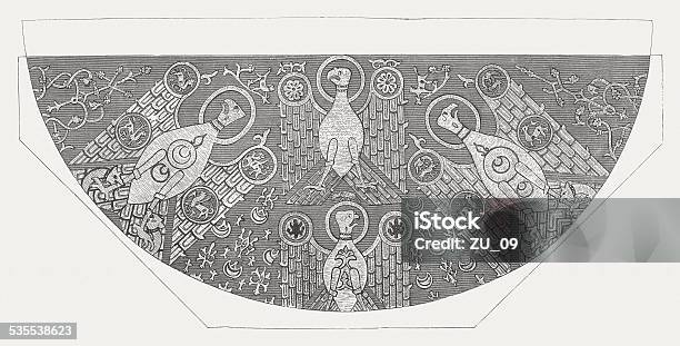 Coronation Mantle Of Charlemagne Wood Engraving Published In 1871 Stock Illustration - Download Image Now
