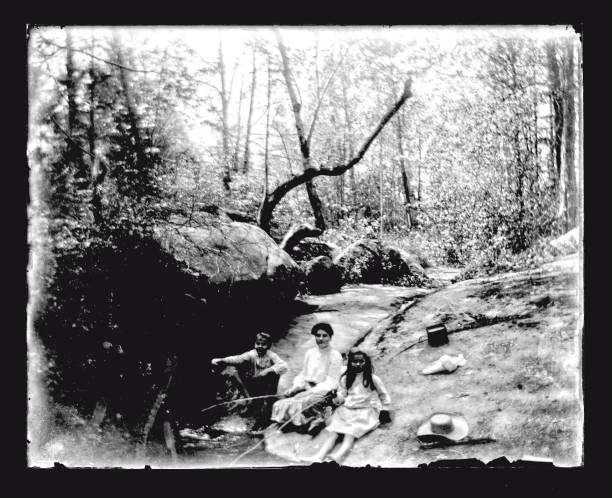 istock Fishing in a Stream, Circa 1890 535539503