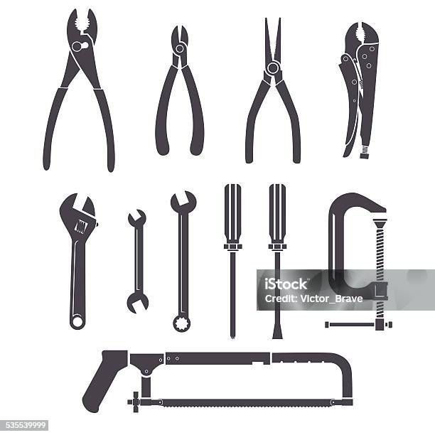 Tools Icons Stock Illustration - Download Image Now - Wire Cutter, 2015, Abstract