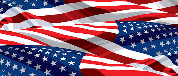 istock The background of the flags of America 535540481