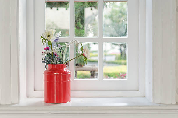 istock vase of flower with window frame 535540879