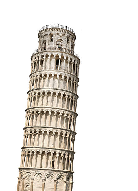 Leaning tower of Pisa, Italy. Isolated Leaning tower of Pisa, Italy. Isolated on white pisa stock pictures, royalty-free photos & images