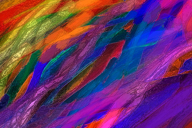 istock Illustration of colorful paint brush strokes 535553427