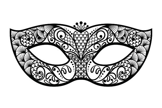 vektor der venezianischen karneval mardi gras-party maske. vektor-illu - carnival mardi gras masqué costume stock-grafiken, -clipart, -cartoons und -symbole