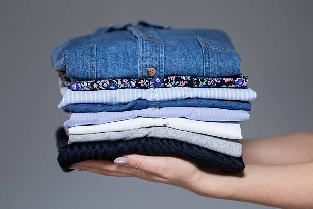 istock Perfect ironed female clothes 535558599