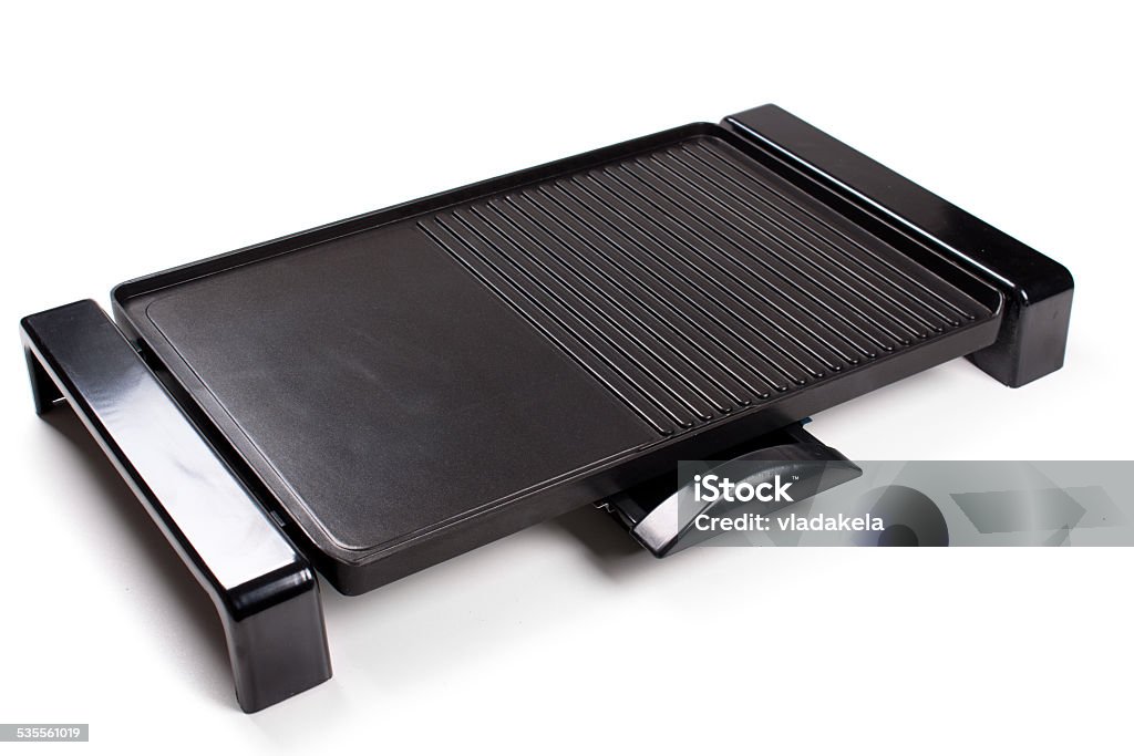 An image of a new electric barbecue on white background An image of a new electric barbecue isolated on white background 2015 Stock Photo