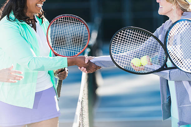istock Tennis players shaking hands 535565319