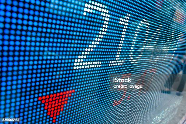 Display Stock Market Charts Stock Photo - Download Image Now - 2015, Analyzing, Asia