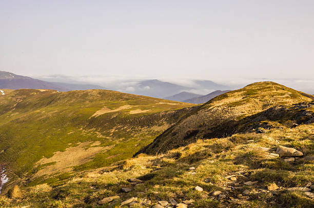 istock Polonina and Peaks in the Clouds in the Bieszczady 535567789