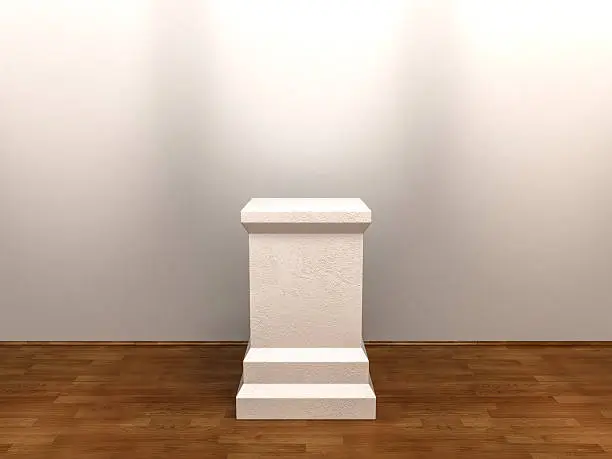 Photo of White Empty Pedestal