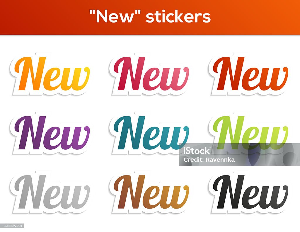 New Stickers Collection Stock Illustration - Download Image Now - 2015 ...
