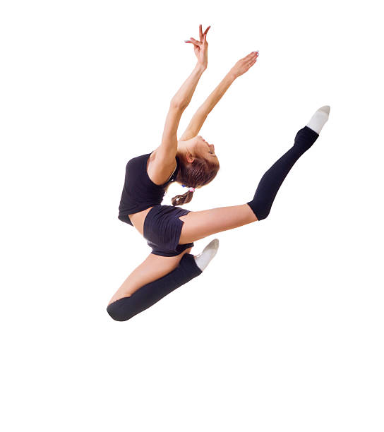 istock Young girl is engaged in art gymnastics 535570505