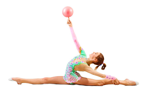 istock Young girl is engaged in art gymnastics 535570509