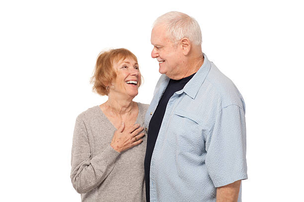 Happy senior couple stock photo