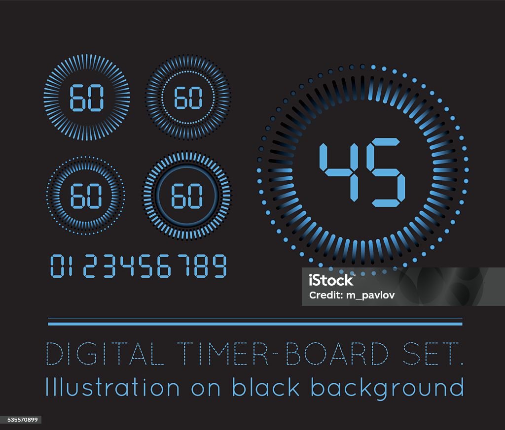 Digital Timer Countdown Digital Countdown Timer Stock Illustration - Download Image Now ...