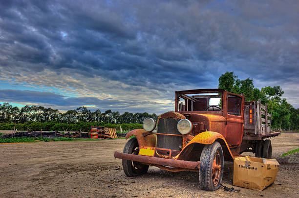 istock Abandoned vintage flatbed truck 535572201