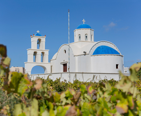 A beautiful view of Saint Nicholas church in Paros Island, Greece
