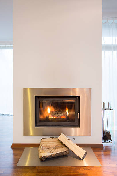 istock Close-up of burning fireplace 535623821