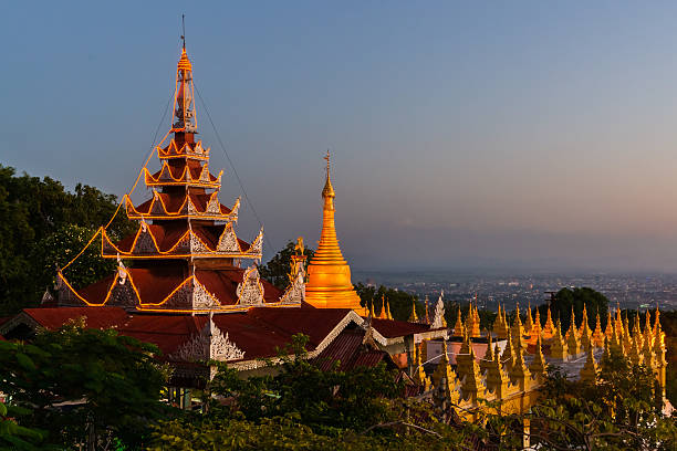 istock Sunset view at Su Taung Pyai Pagoda in Mandalay 535624821