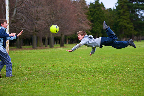 fly heading soccer player into park