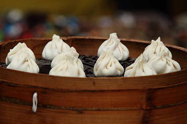 chinesische dumplings - teigwaren imagens e fotografias de stock