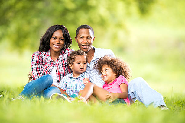 istock African American family in grass. 535628005