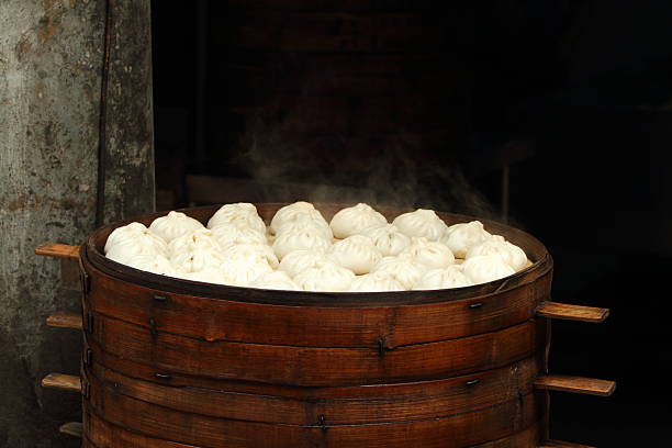 chinesische dumplings - teigwaren imagens e fotografias de stock