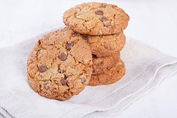 istock Stack of oatmeal cookies with chocolate chips 535631555