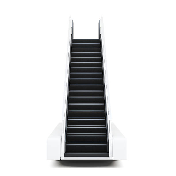 Movable ramp isolated on a white background. 3d illustration Movable ramp isolated on a white background. 3d illustration. flight of steps stock pictures, royalty-free photos & images