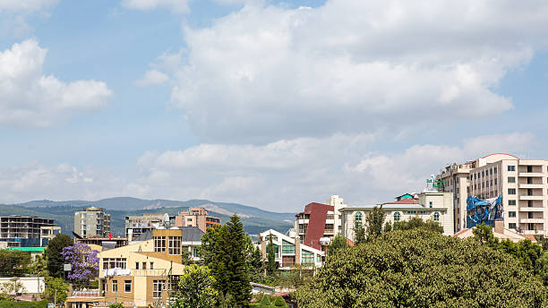 Bole area of Addis Ababa The neighborhoods of bole area of the capital city of Ethiopia, Addis Ababa ethiopia city stock pictures, royalty-free photos & images
