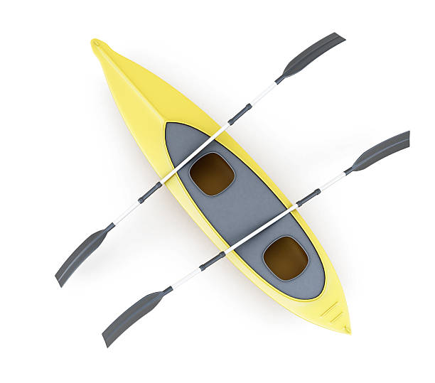 istock Kayak top view isolated on white background. 3d rendering 535635472