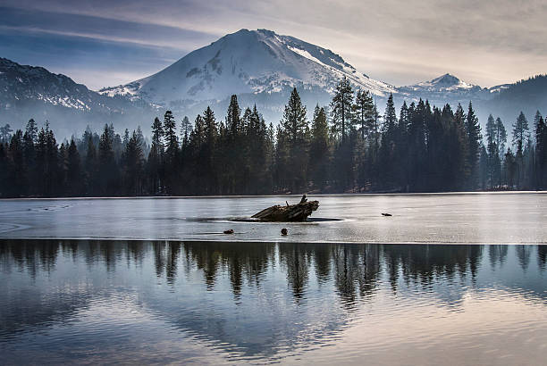 istock Frozen Manzanital Lake, Lassen National Park 535635497