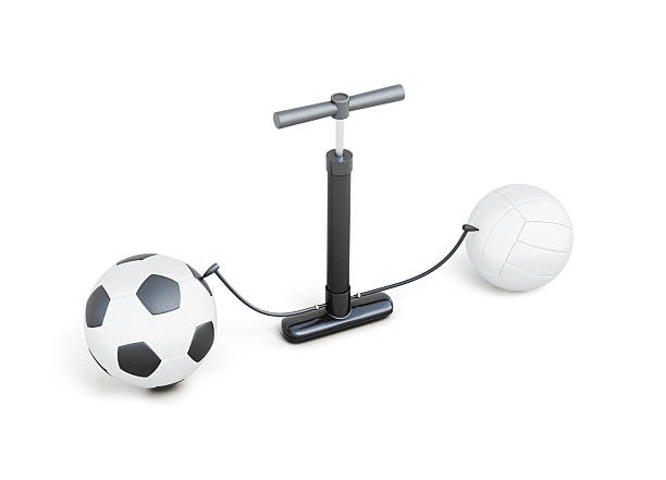 istock Pumping up balls hand pump isolated on white background. 535637454