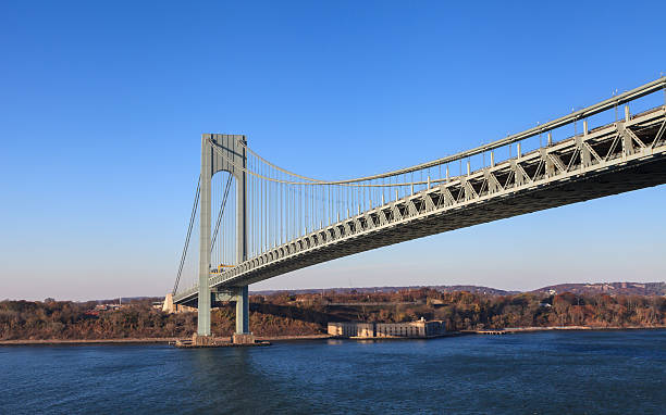 the narrows мост verrazano - cable stayed bridge staten island brooklyn new york city стоковые фото и изображения