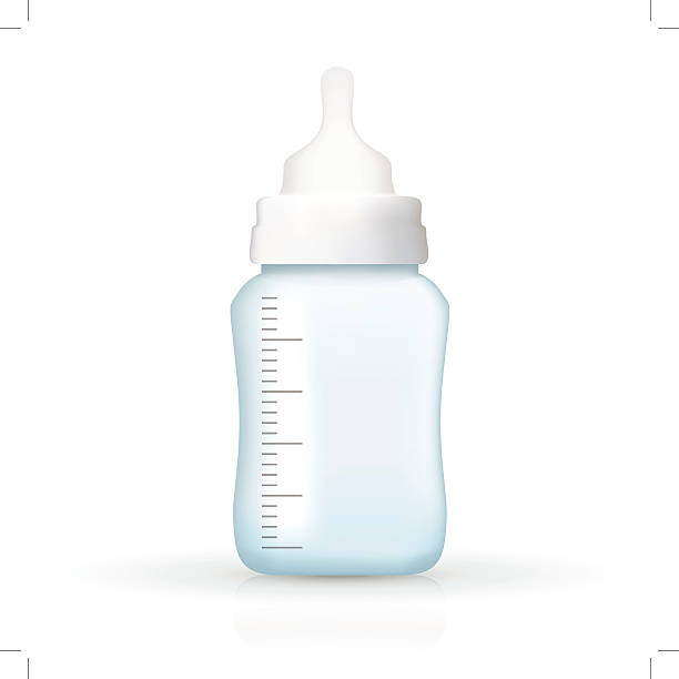 baby bottle vector art illustration