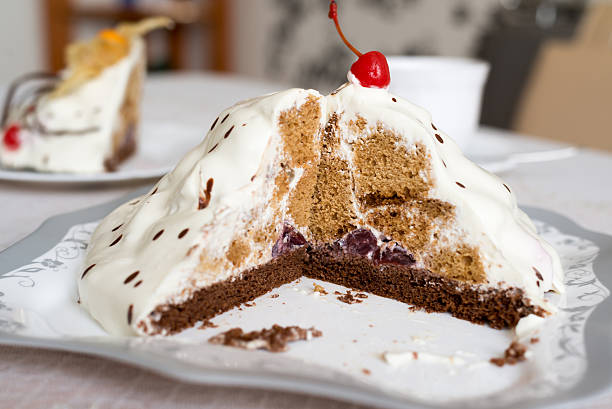 istock Yoghurt cake with chocolate and cherries 535673389