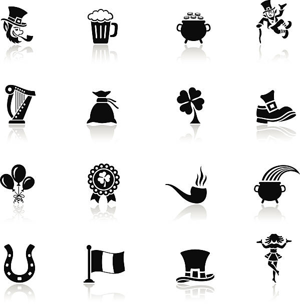 St. Patrick's Day Icon Set High Resolution JPG,CS6 AI and Illustrator EPS 10 included. Each element is named,grouped and layered separately. Very easy to edit. celtic cross stock illustrations