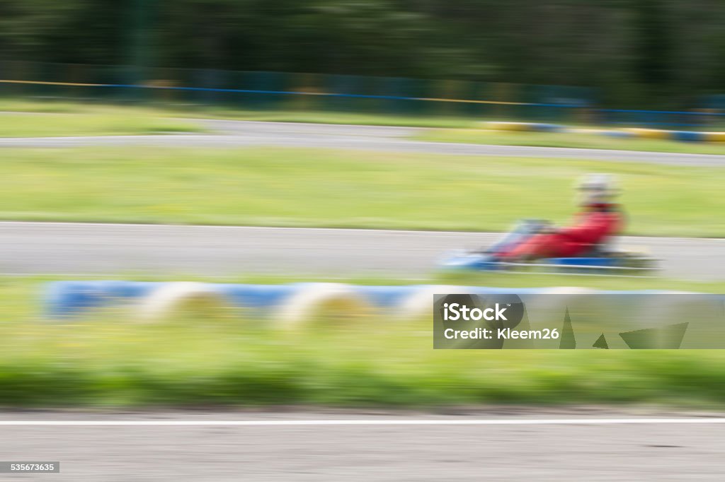 race go-kart blur race go-kart track with motion blur effect Soapbox Cart Stock Photo