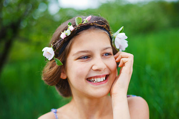 istock Girl in spring garden 535674369