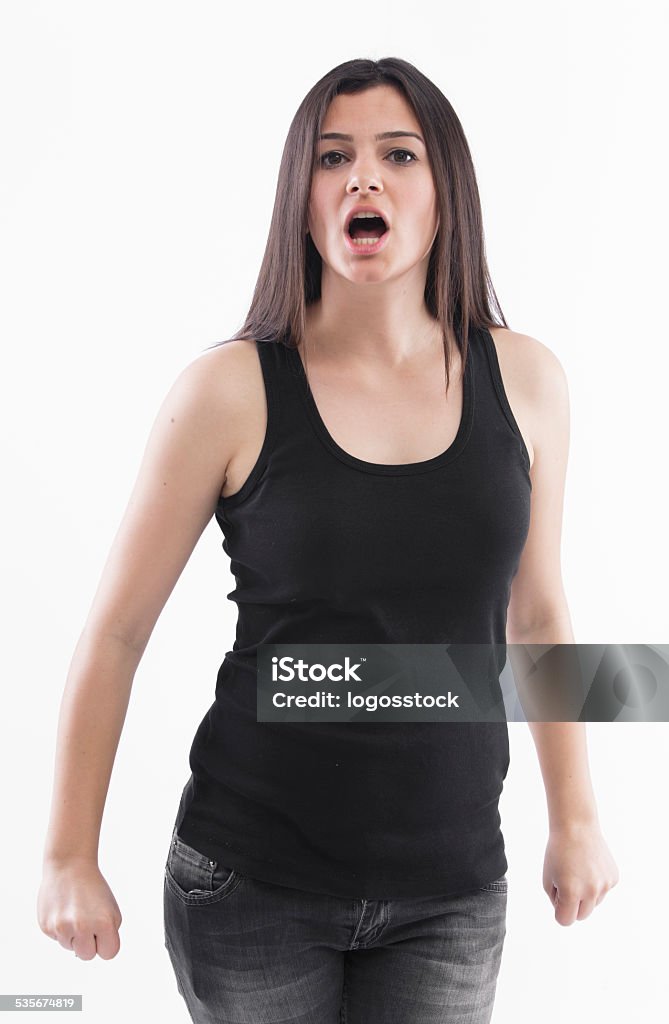 Facial expressions of a beautiful young woman 20-29 Years Stock Photo